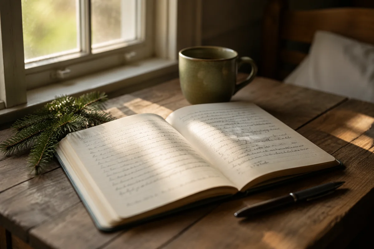 Morning Prayer Journal with Evergreen Sprig