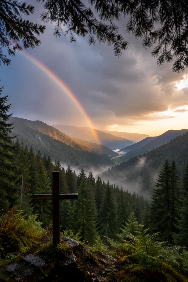 Rainbow of Hope Over Evergreen Valley