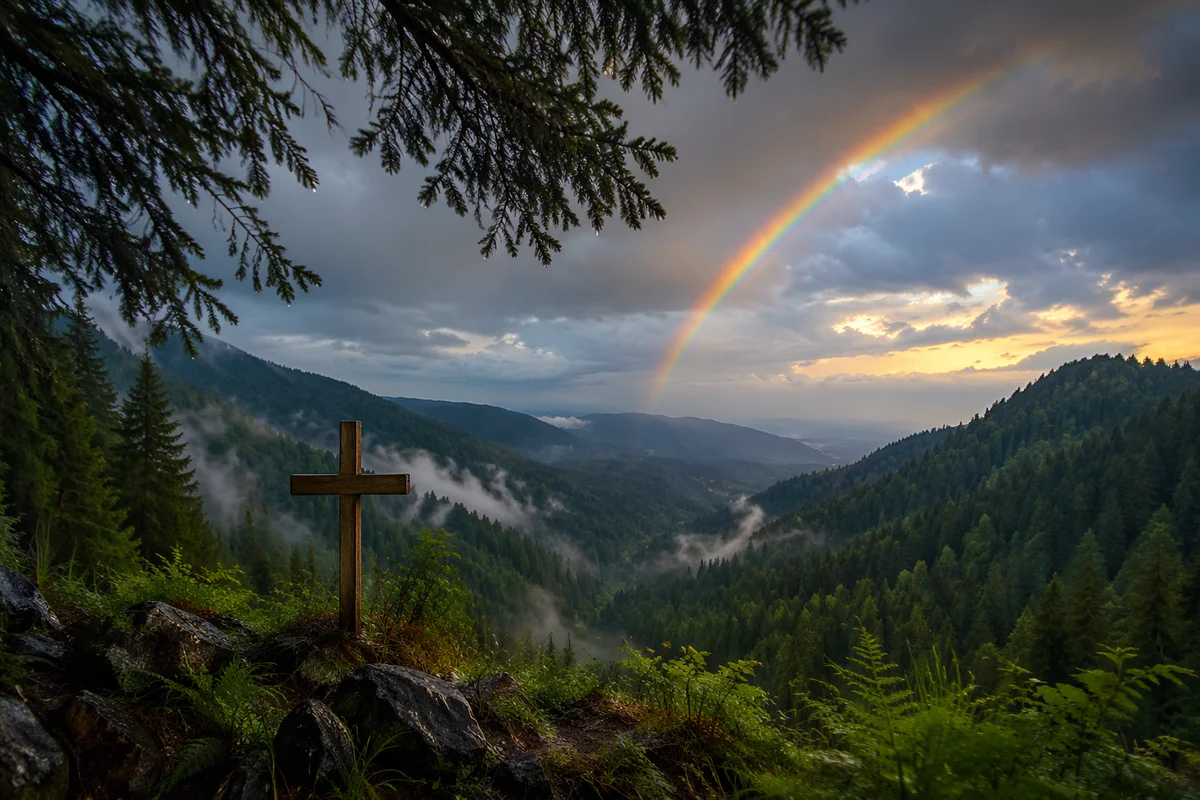 Rainbow of Hope Over Evergreen Valley