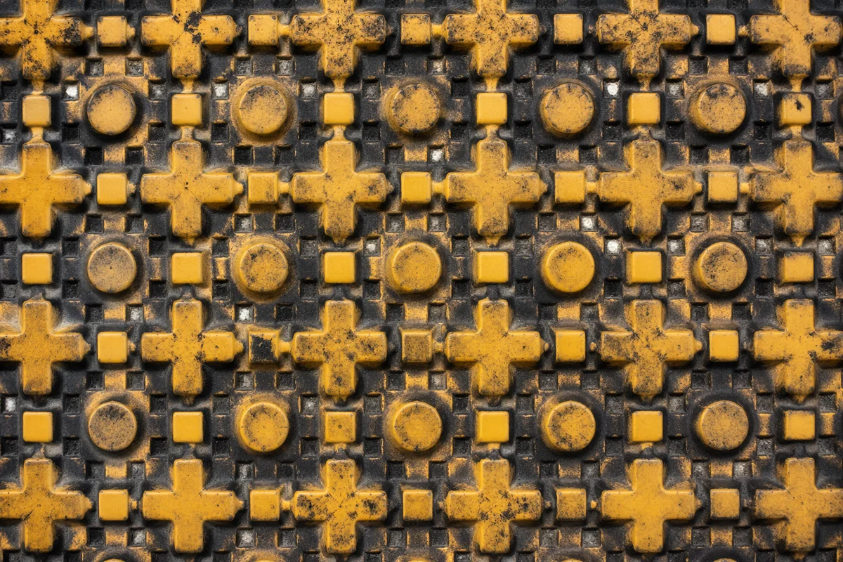 Rugged Mustard Cross Tread Texture Background