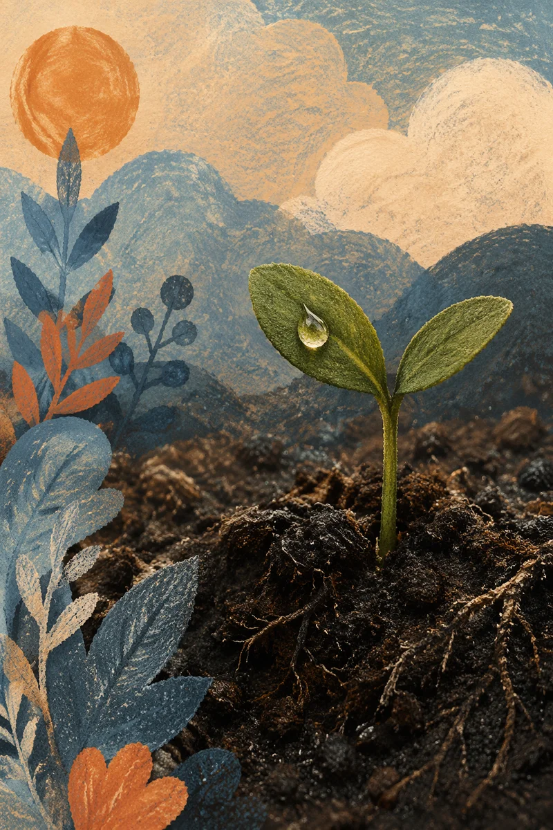 Seedling Sprouting in Dark Soil