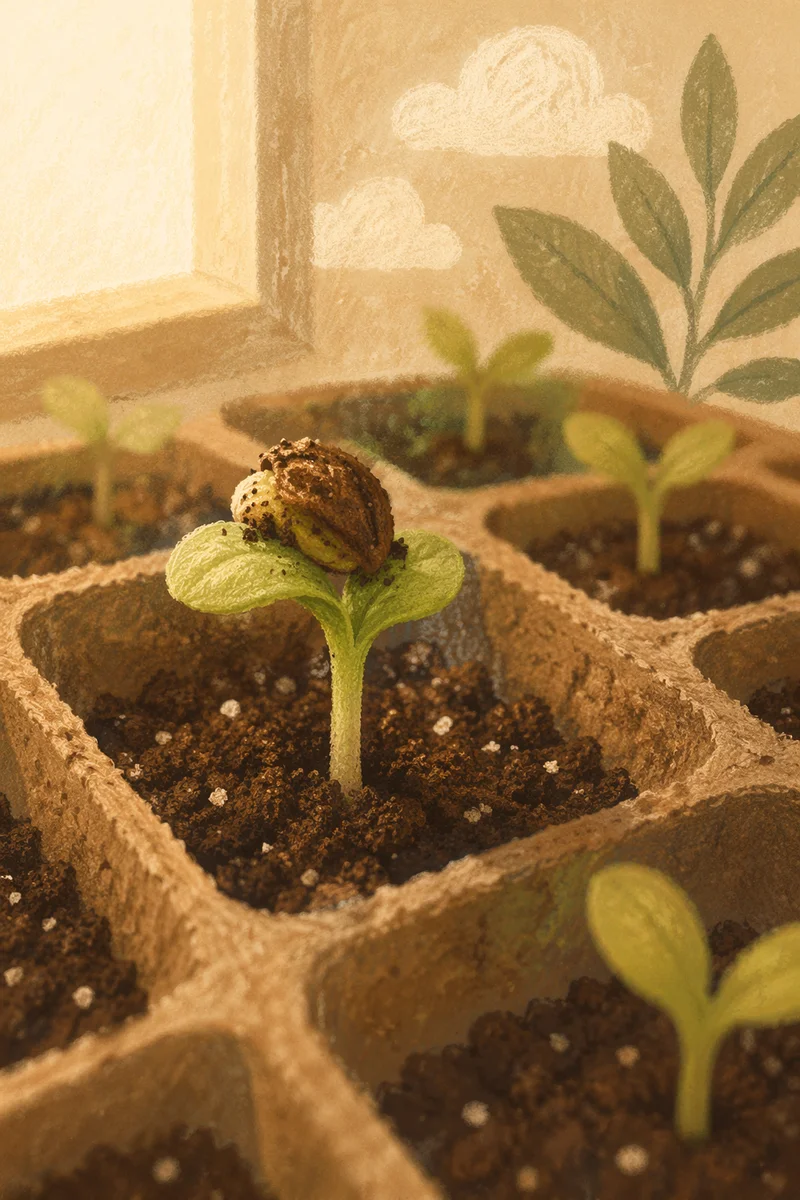 Seed Sprouting from Soil in Hope