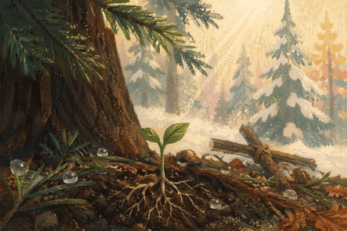 Evergreen Seedling of New Life and Hope