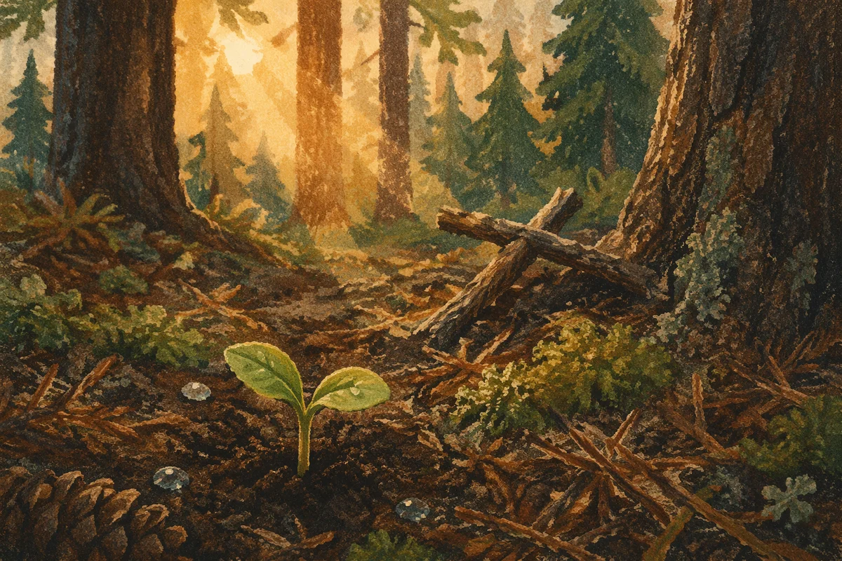 Evergreen Forest Sprout of New Life