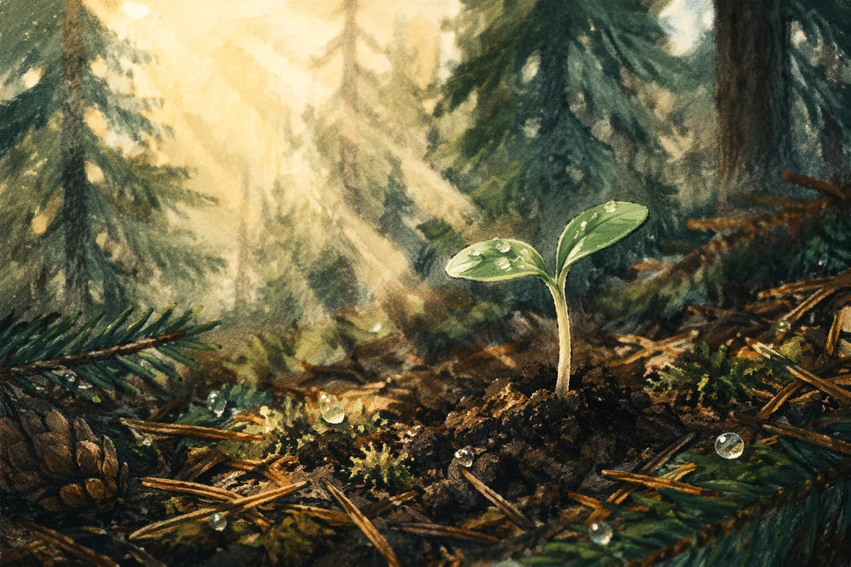 Evergreen Forest Seedling of New Life