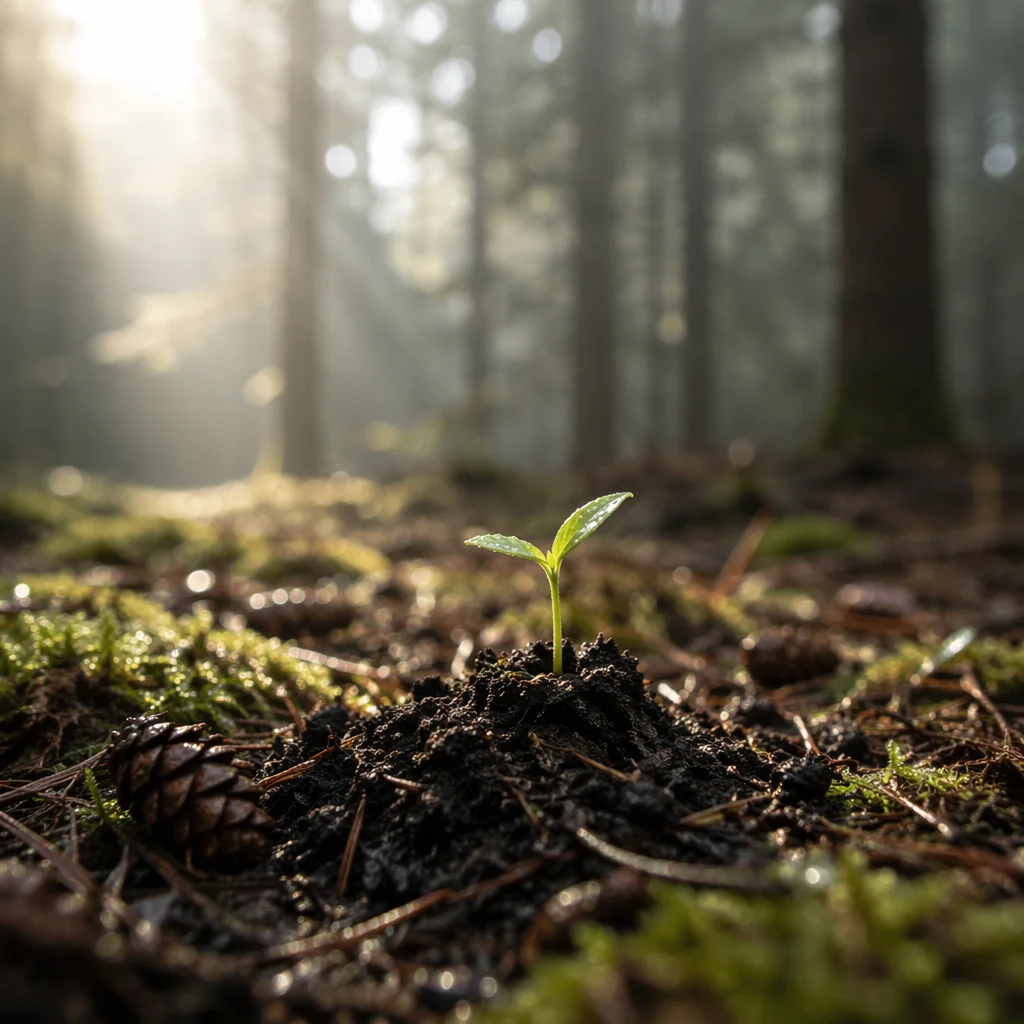 Evergreen Forest Sprout of New Life