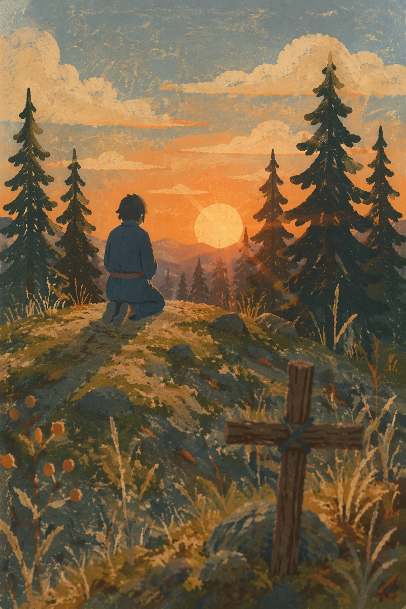 Silhouetted Prayer at Evergreen Sunset Ridge