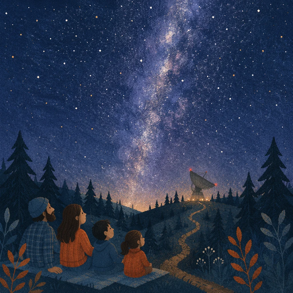 Milky Way Over Quiet Evergreen Ridge