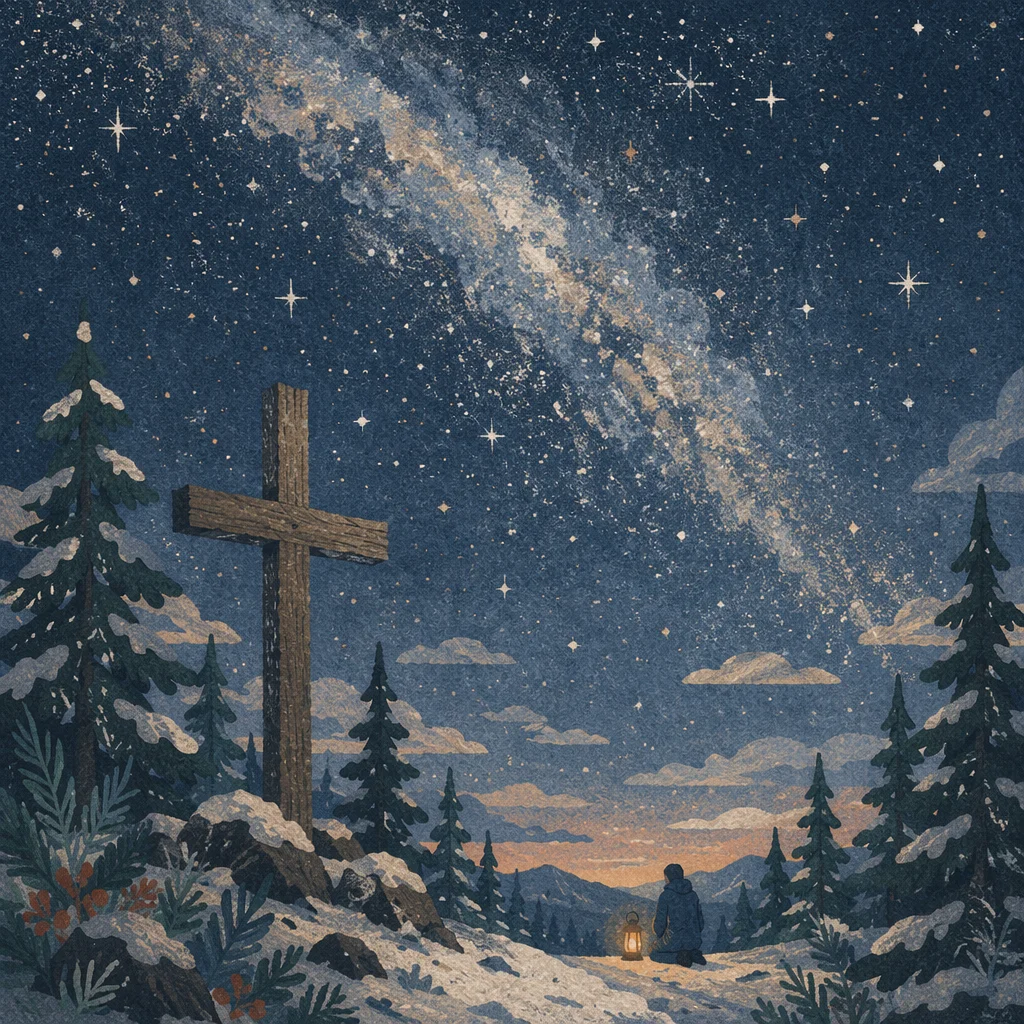 Milky Way Prayer in Evergreen Forest