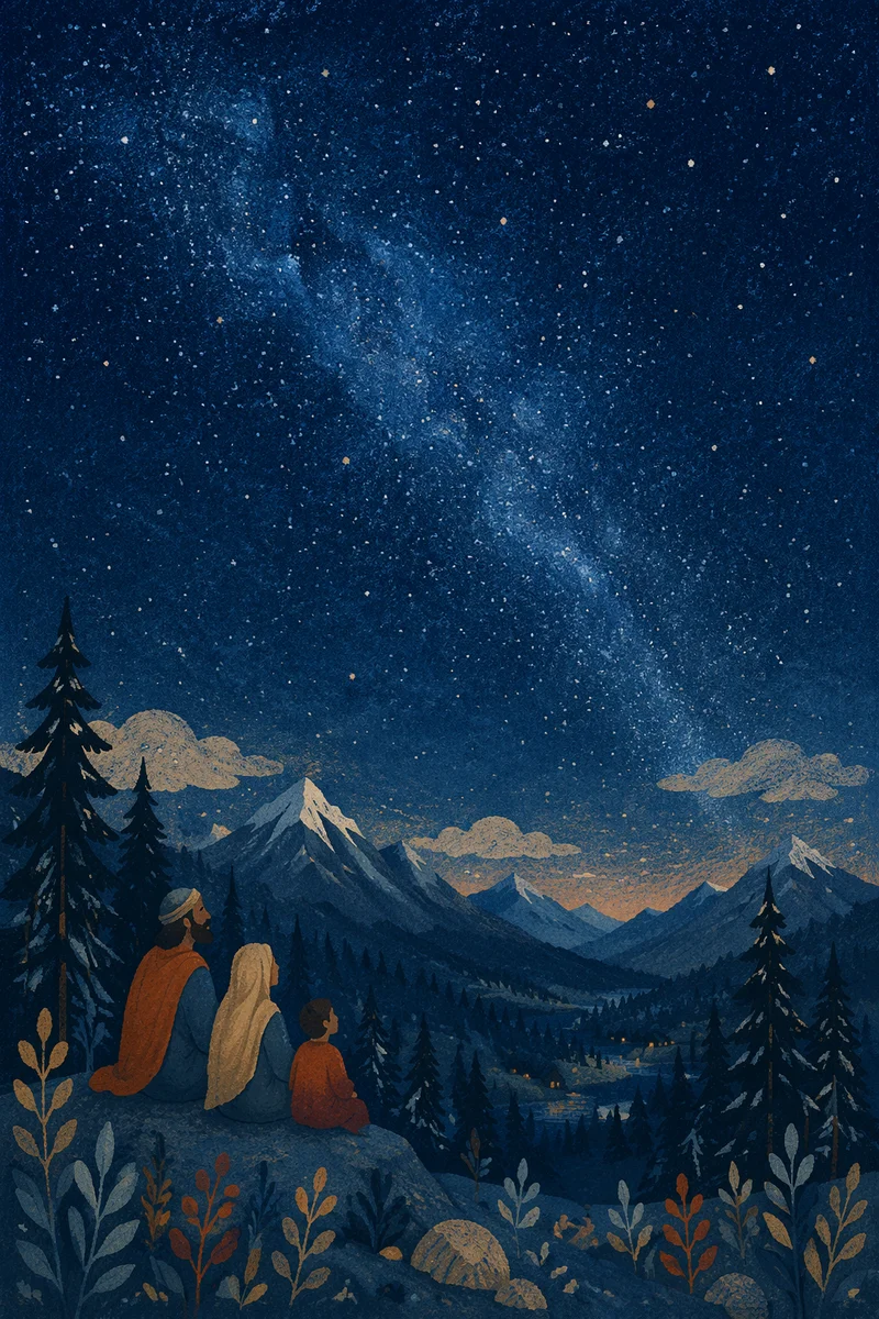 Milky Way Over Evergreen Mountain Valley