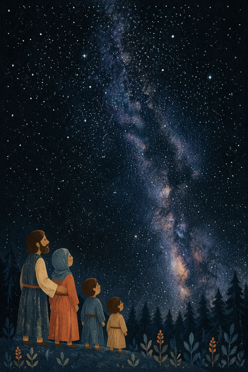 Milky Way Over Evergreen Forest Silhouette