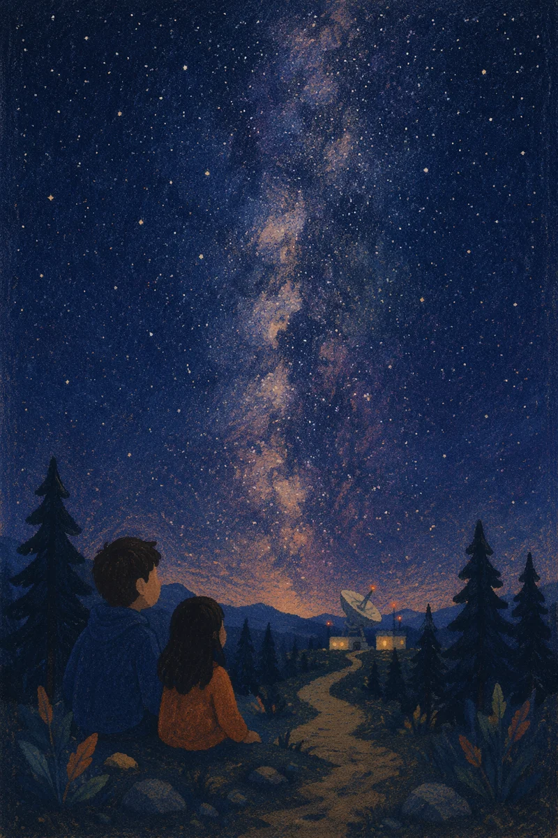Milky Way Over Quiet Evergreen Ridge