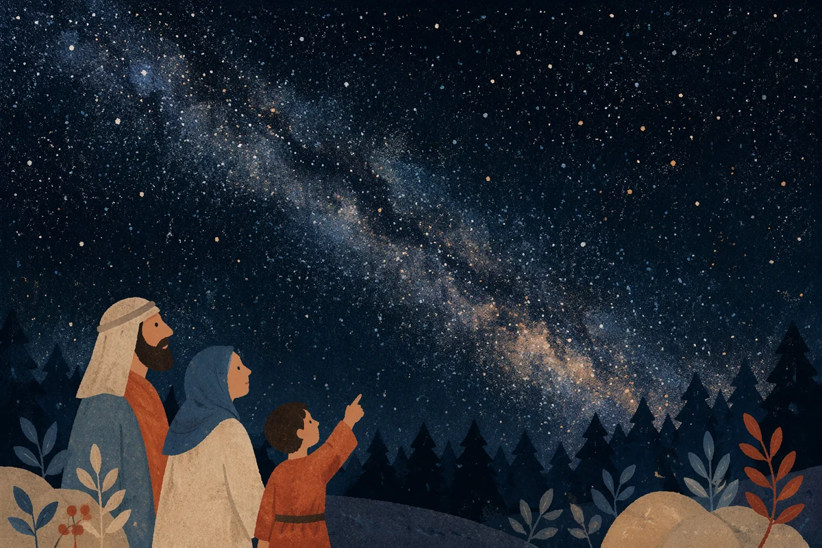 Milky Way Over Evergreen Forest