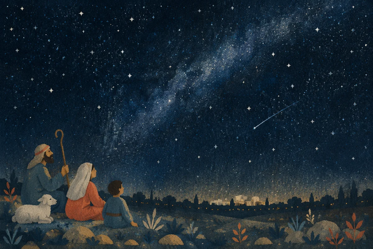 Starry Milky Way Over Quiet Evergreen Horizon
