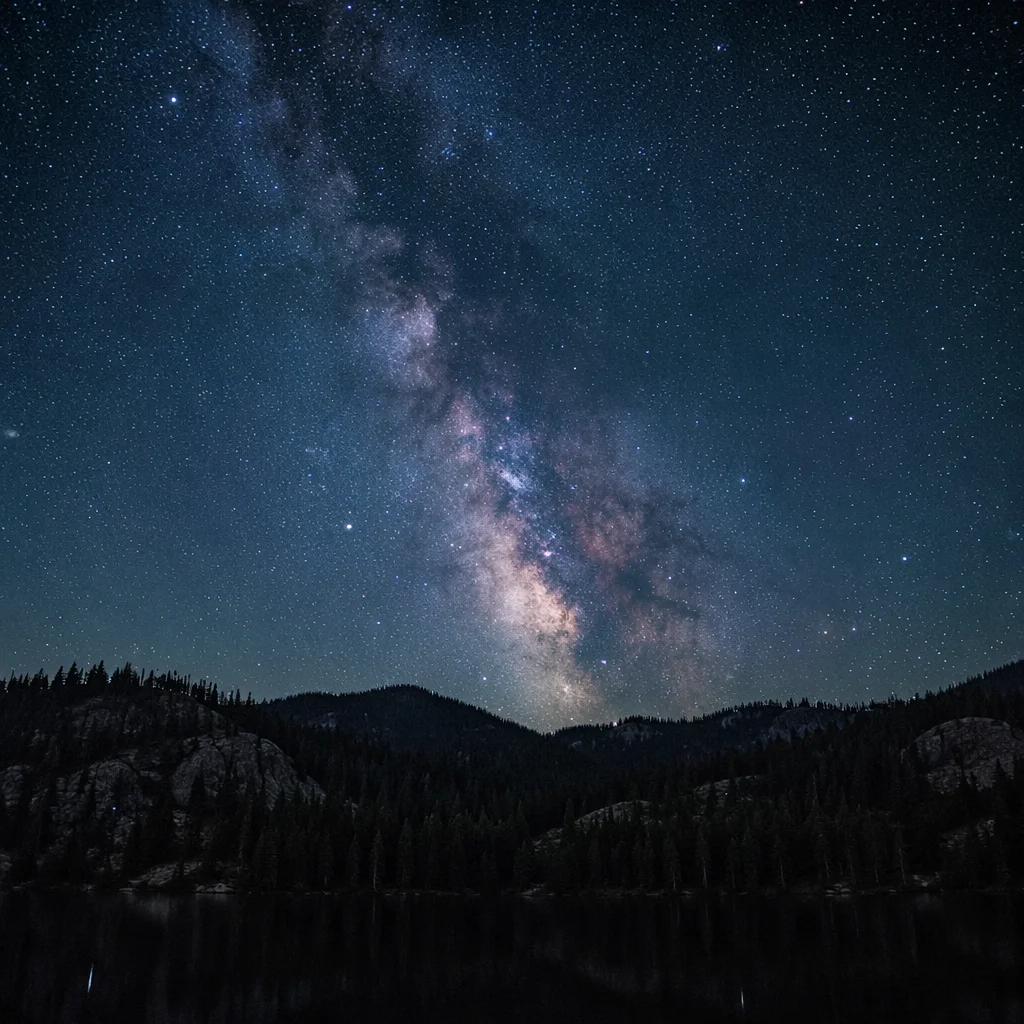 Milky Way Over Evergreen Mountain Wilderness