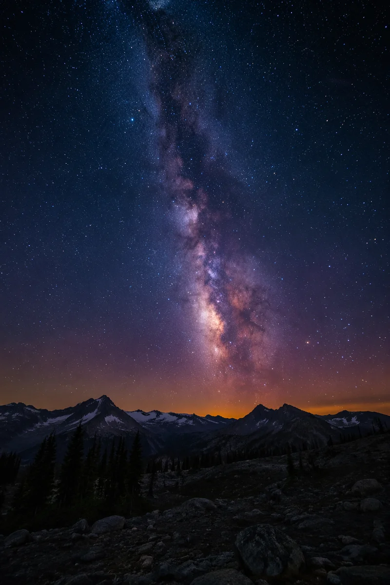 Milky Way Over Evergreen Mountain Wilderness