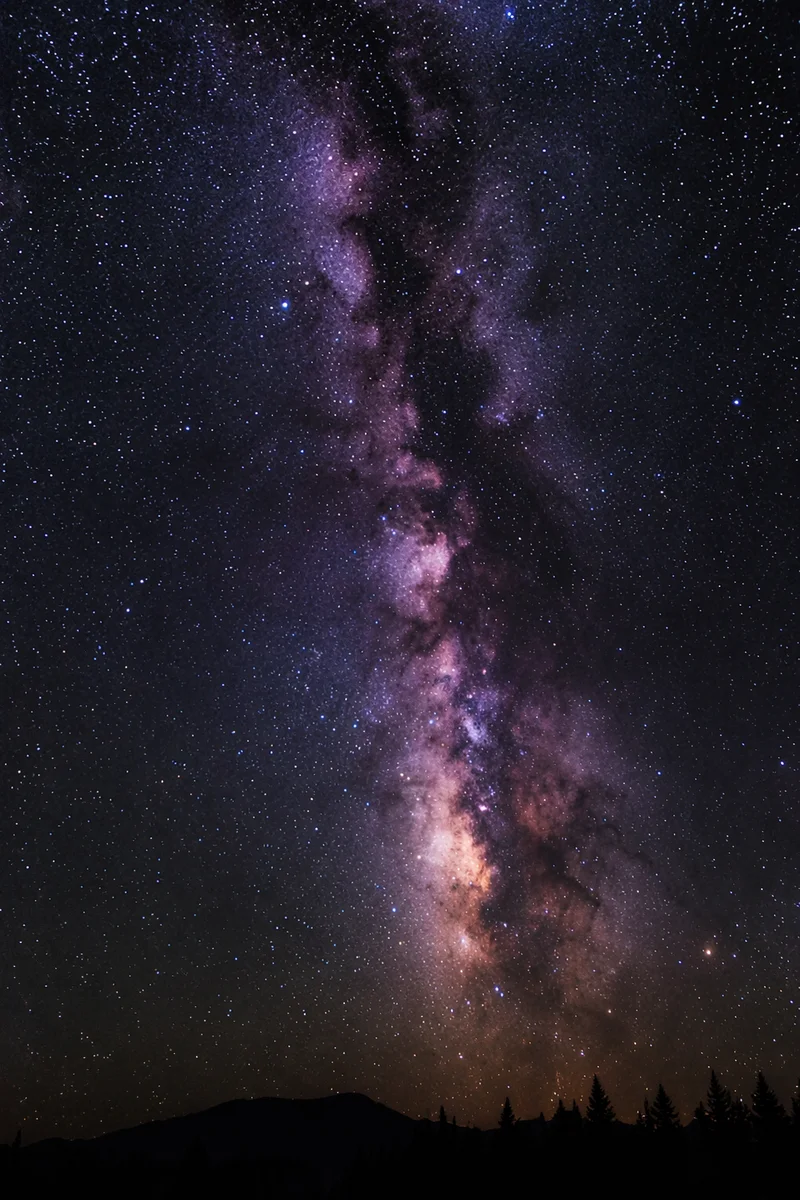 Milky Way Over Quiet Wilderness Horizon