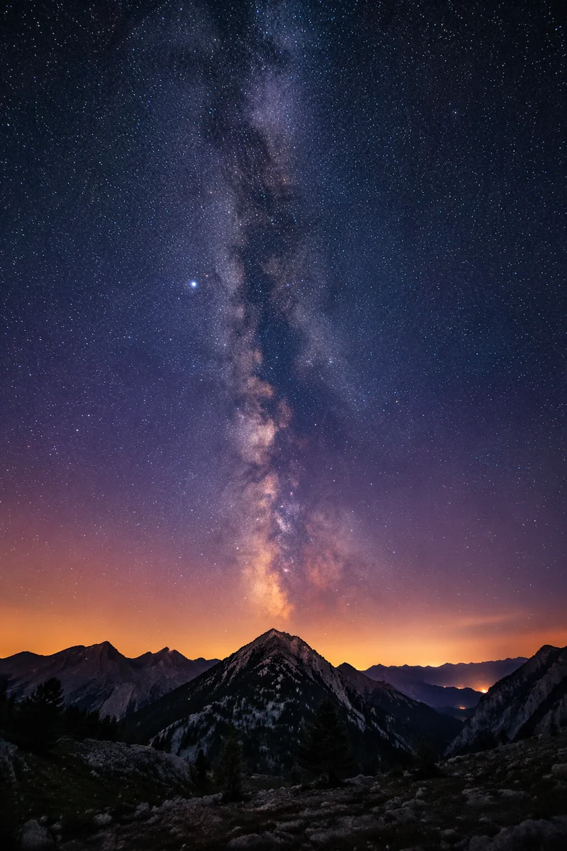 Milky Way Over Evergreen Mountain Wilderness