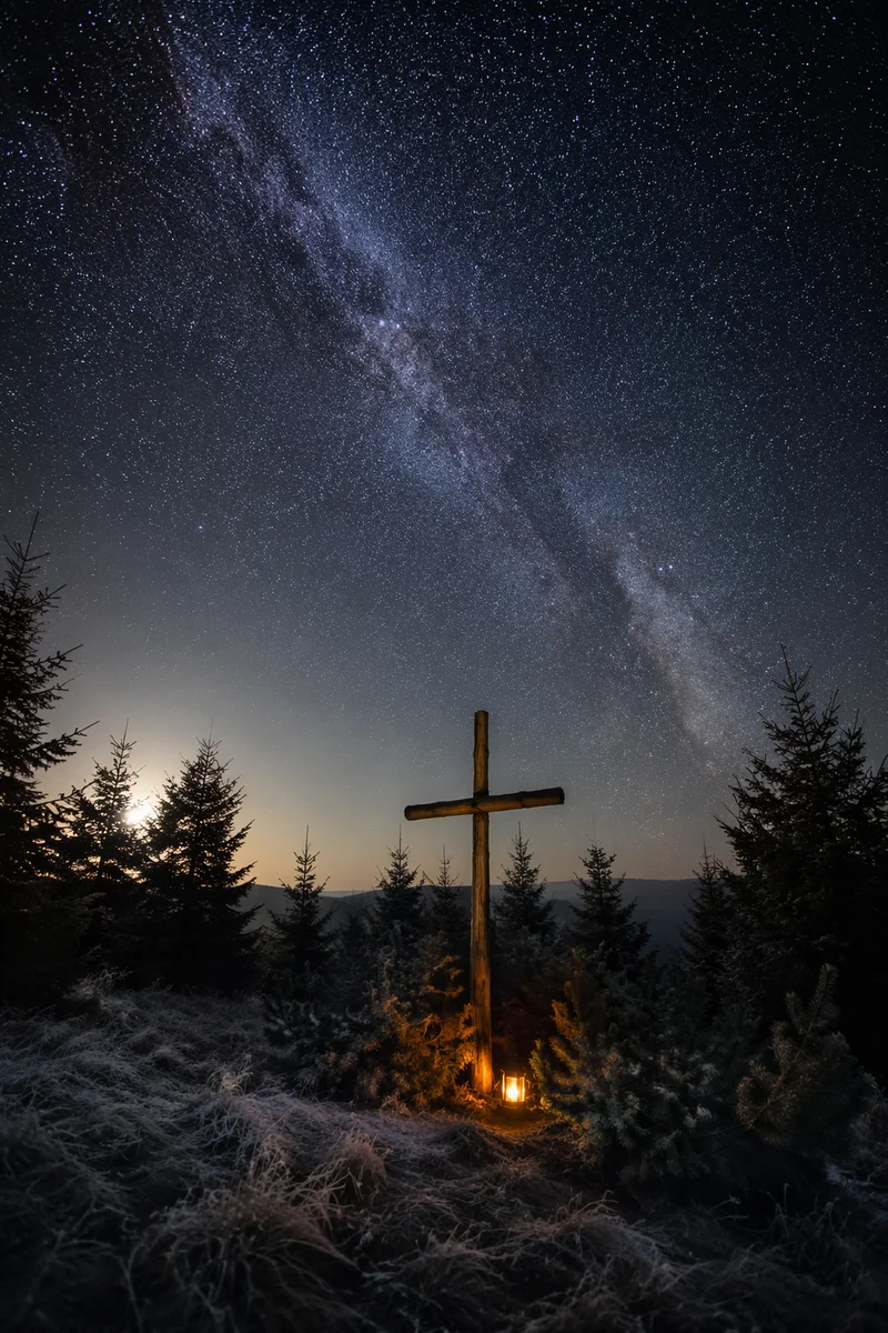 Milky Way Over Evergreen Cross
