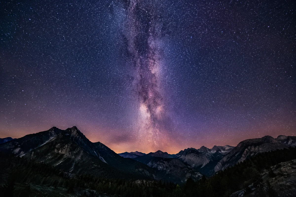Milky Way Over Evergreen Mountain Wilderness