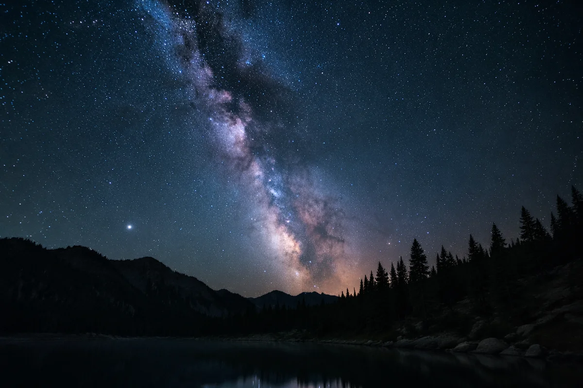 Milky Way Over Evergreen Mountain Wilderness