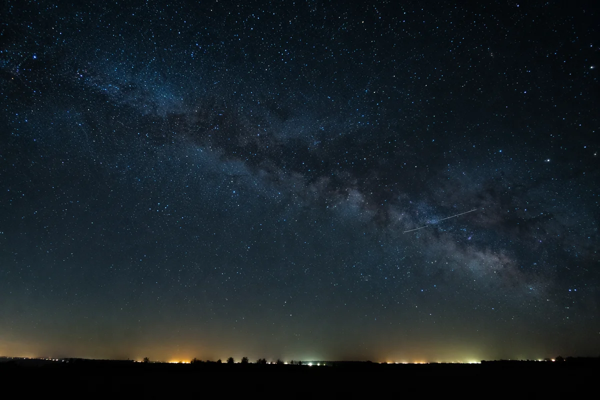 Milky Way Over Quiet Evergreen Horizon