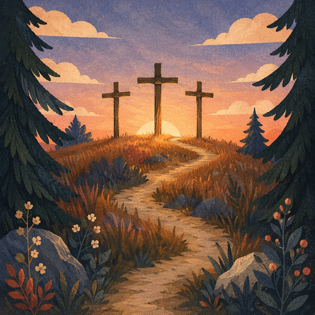 Three Crosses at Evergreen Sunset Hill