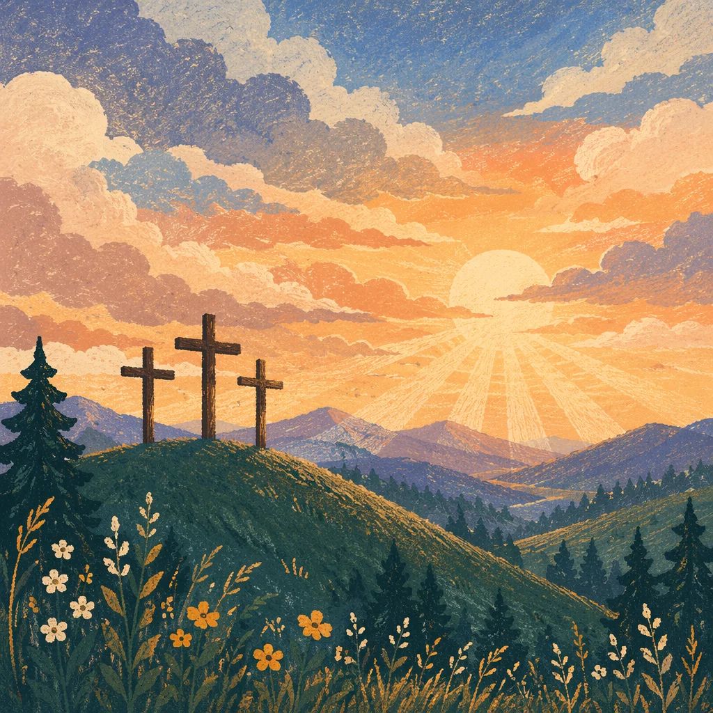 Three Crosses at Evergreen Sunset Hill
