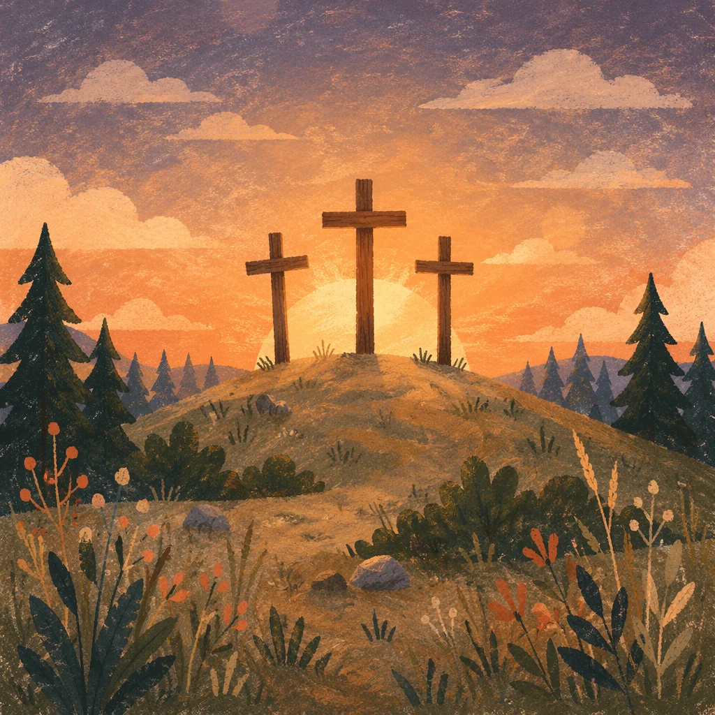 Three Crosses at Evergreen Sunset Hill