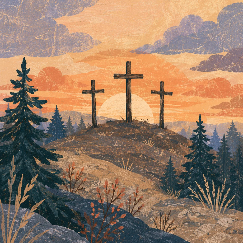 Three Crosses at Evergreen Sunset Hill