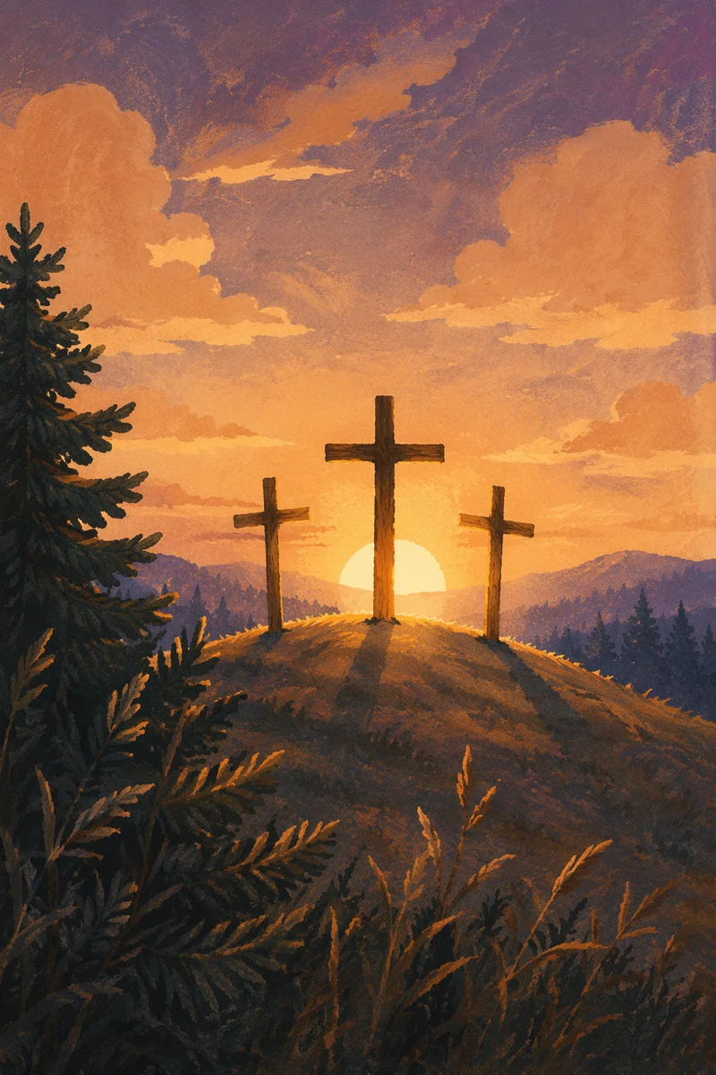 Three Crosses at Evergreen Sunset Hill