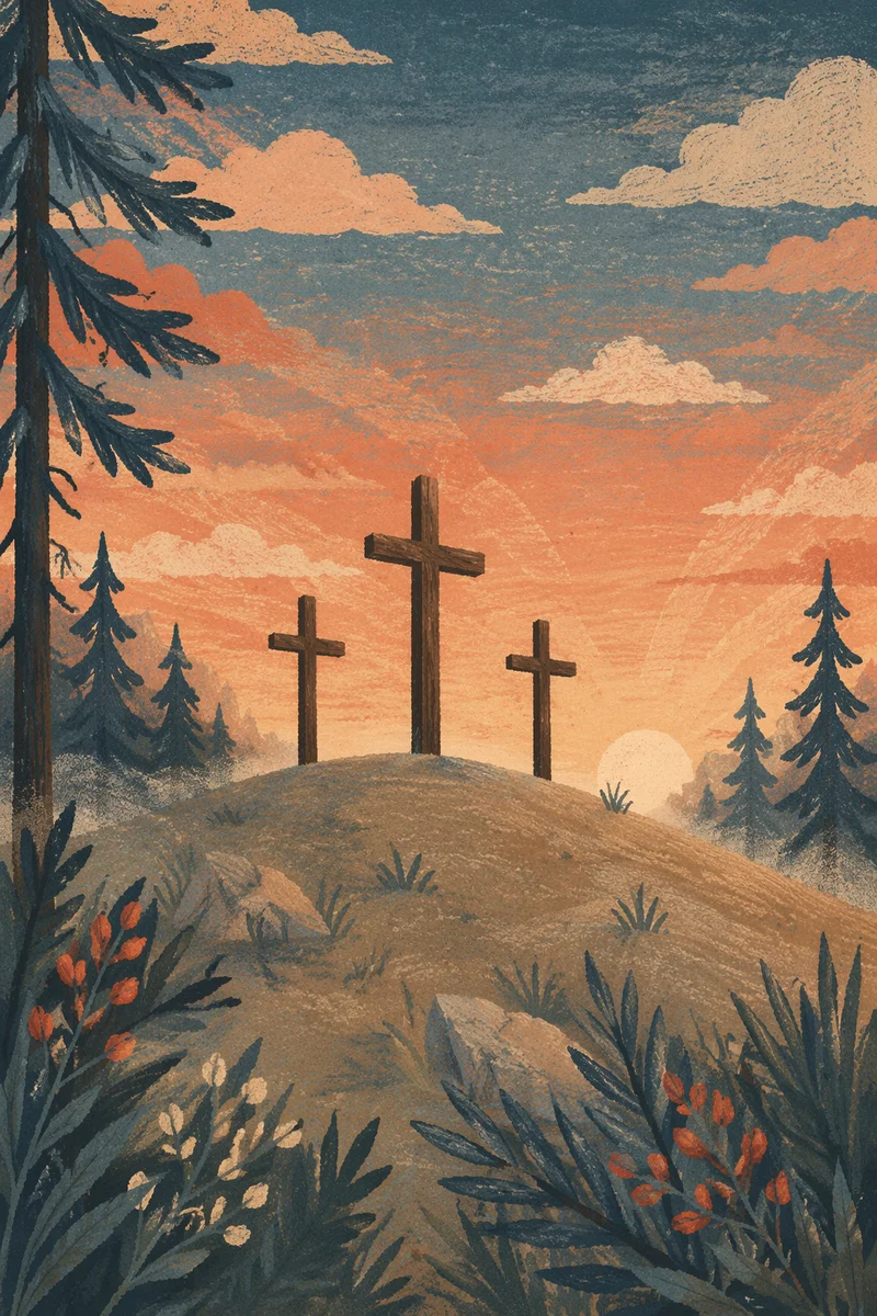 Three Crosses at Evergreen Sunset Hill