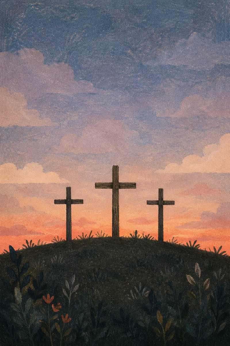 Three Crosses on Twilight Hill