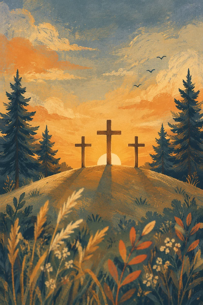 Three Crosses at Evergreen Sunset Hill
