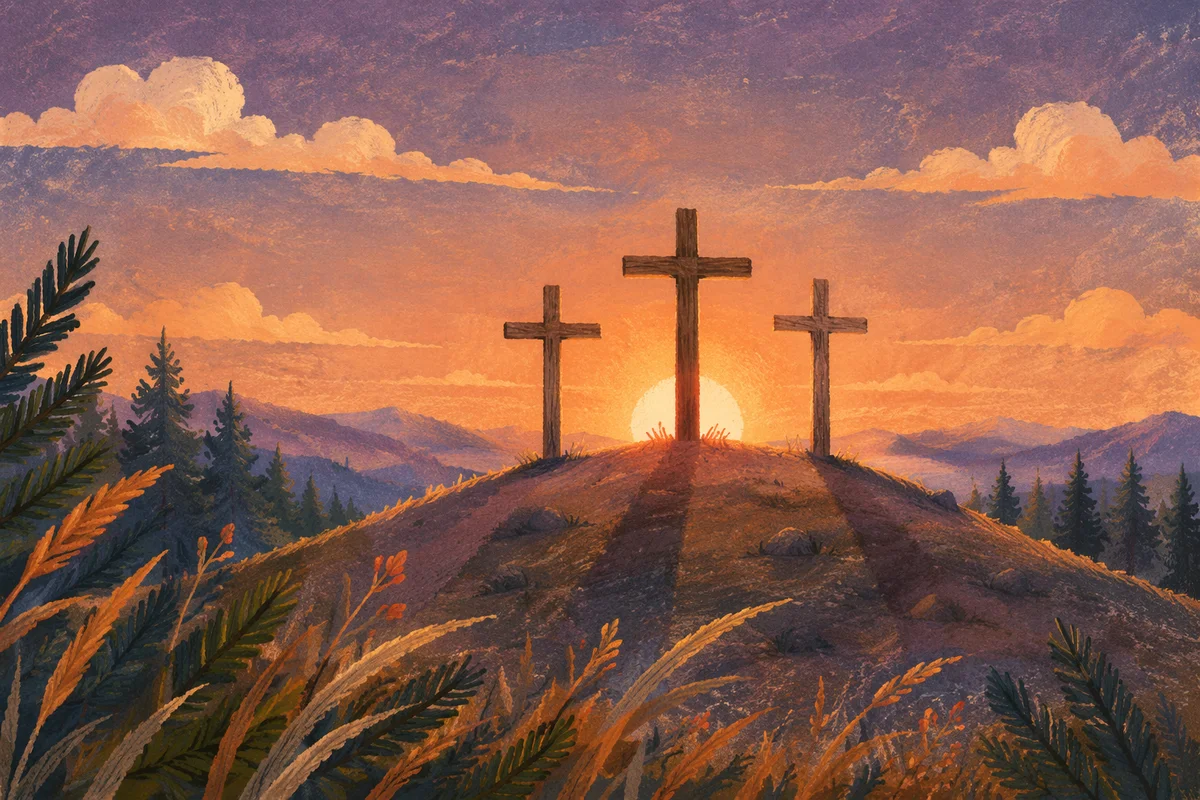 Three Crosses at Evergreen Sunset Hill
