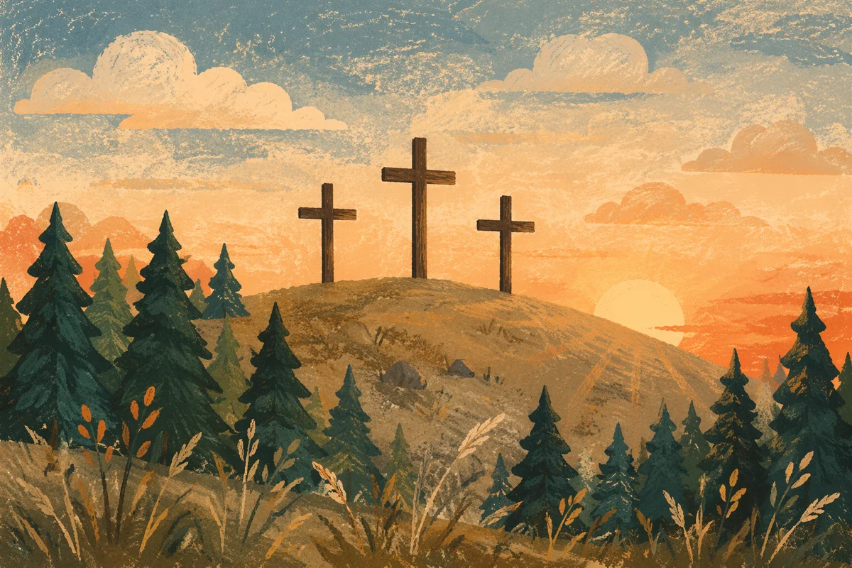 Three Crosses at Evergreen Sunset Hill