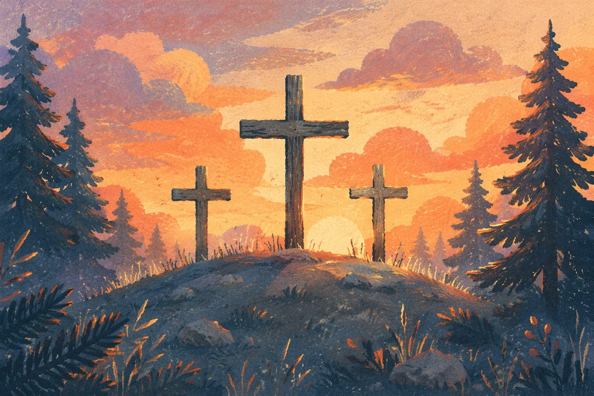 Three Crosses at Evergreen Sunset Hill