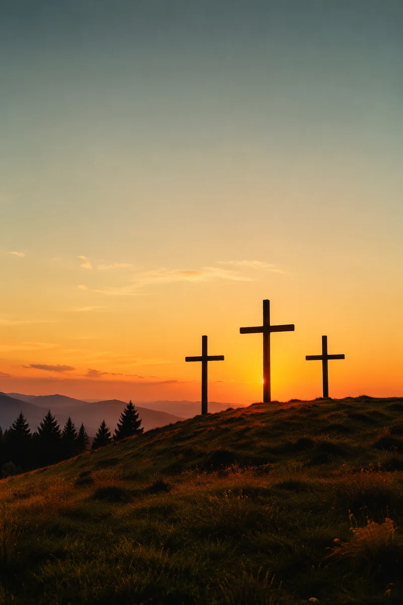 Three Crosses at Evergreen Sunset Hill