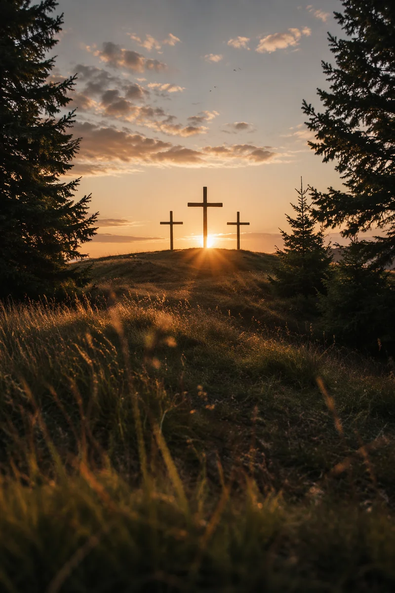 Three Crosses at Evergreen Sunset Hill