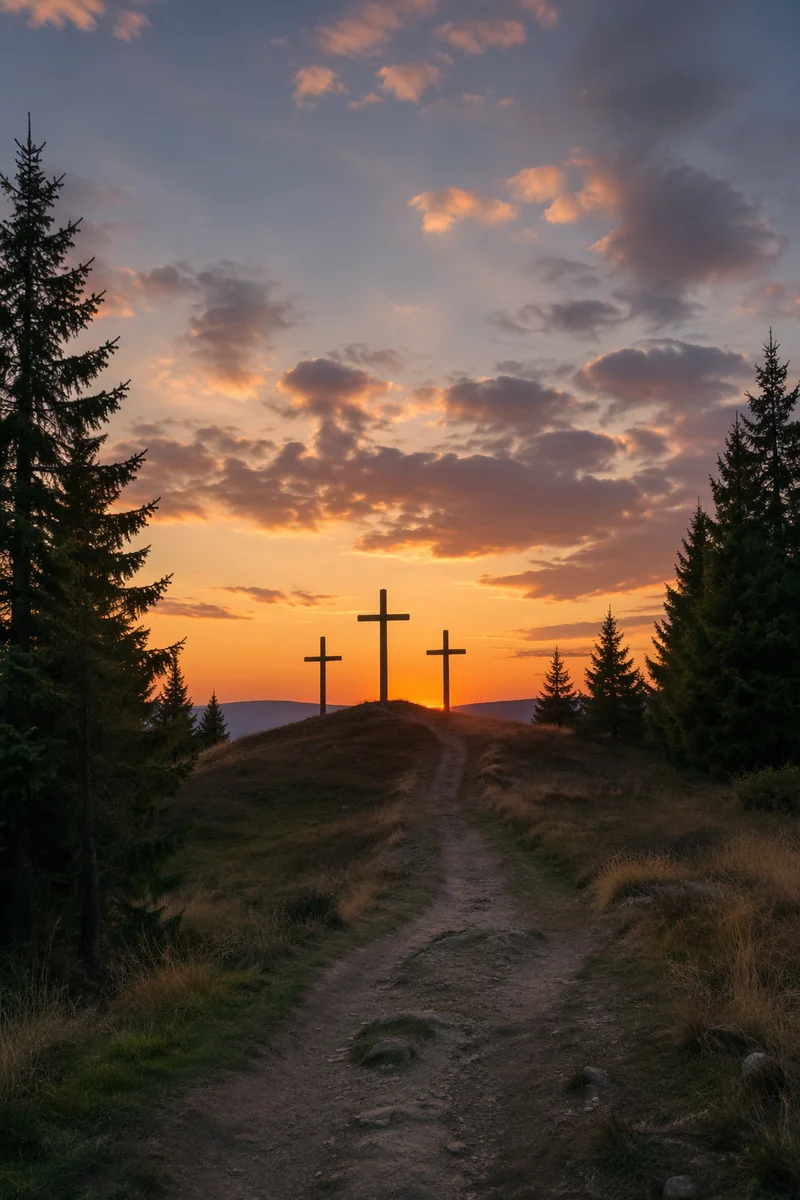 Three Crosses at Evergreen Sunset Hill