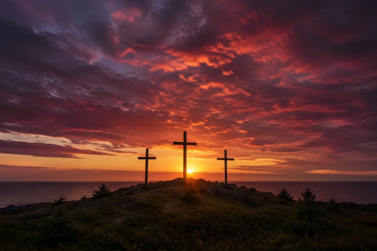 Three Crosses at Evergreen Sunset Hill