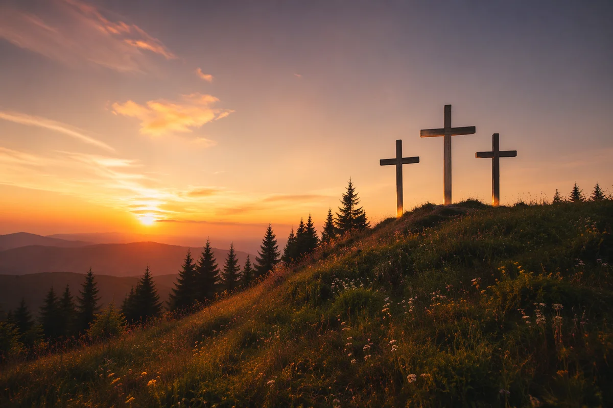 Three Crosses at Evergreen Sunset Hill