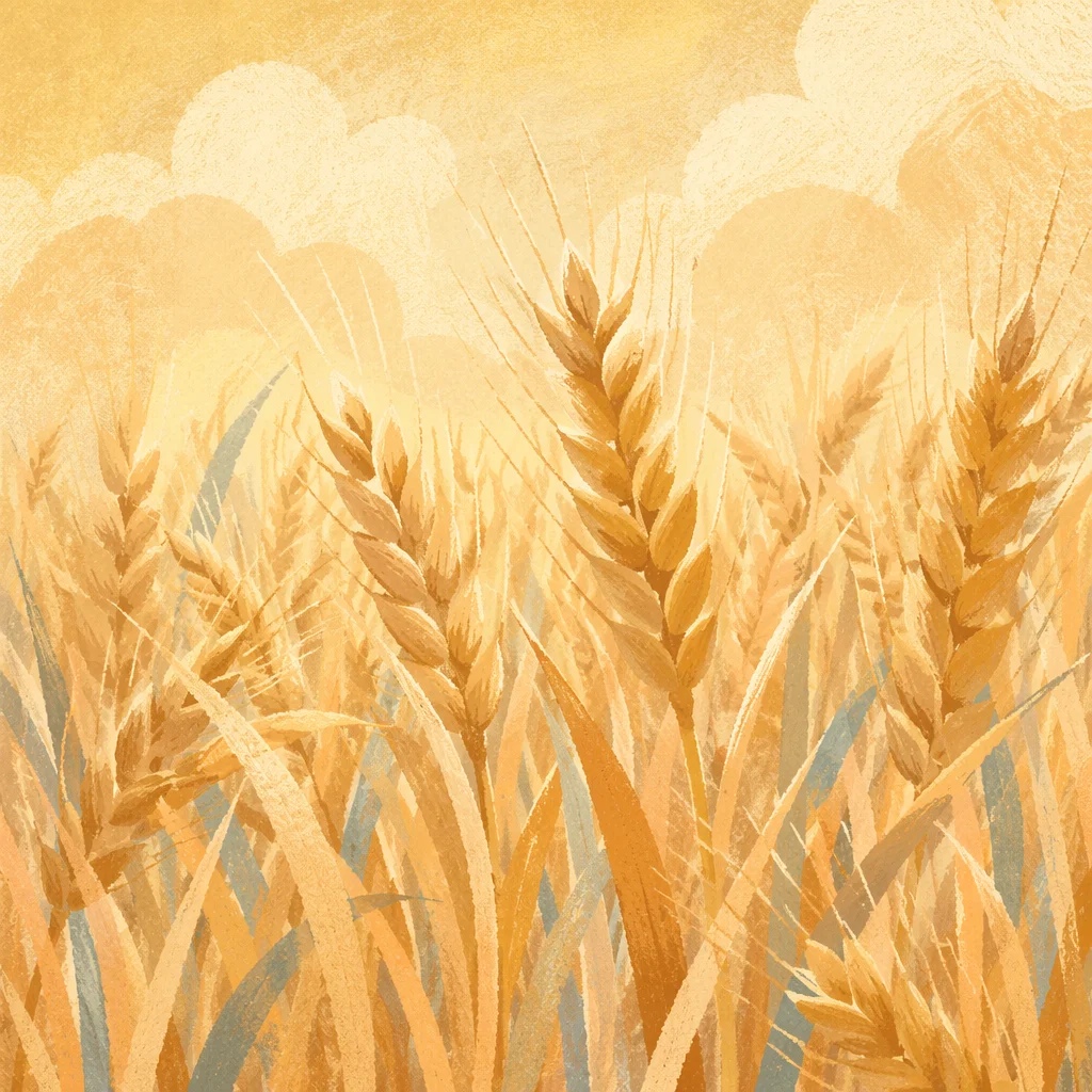 Golden Wheat Harvest in Warm Sunlight