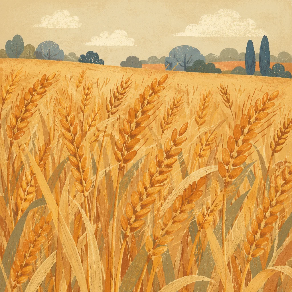 Golden Wheat Harvest in Timeless Rural Field
