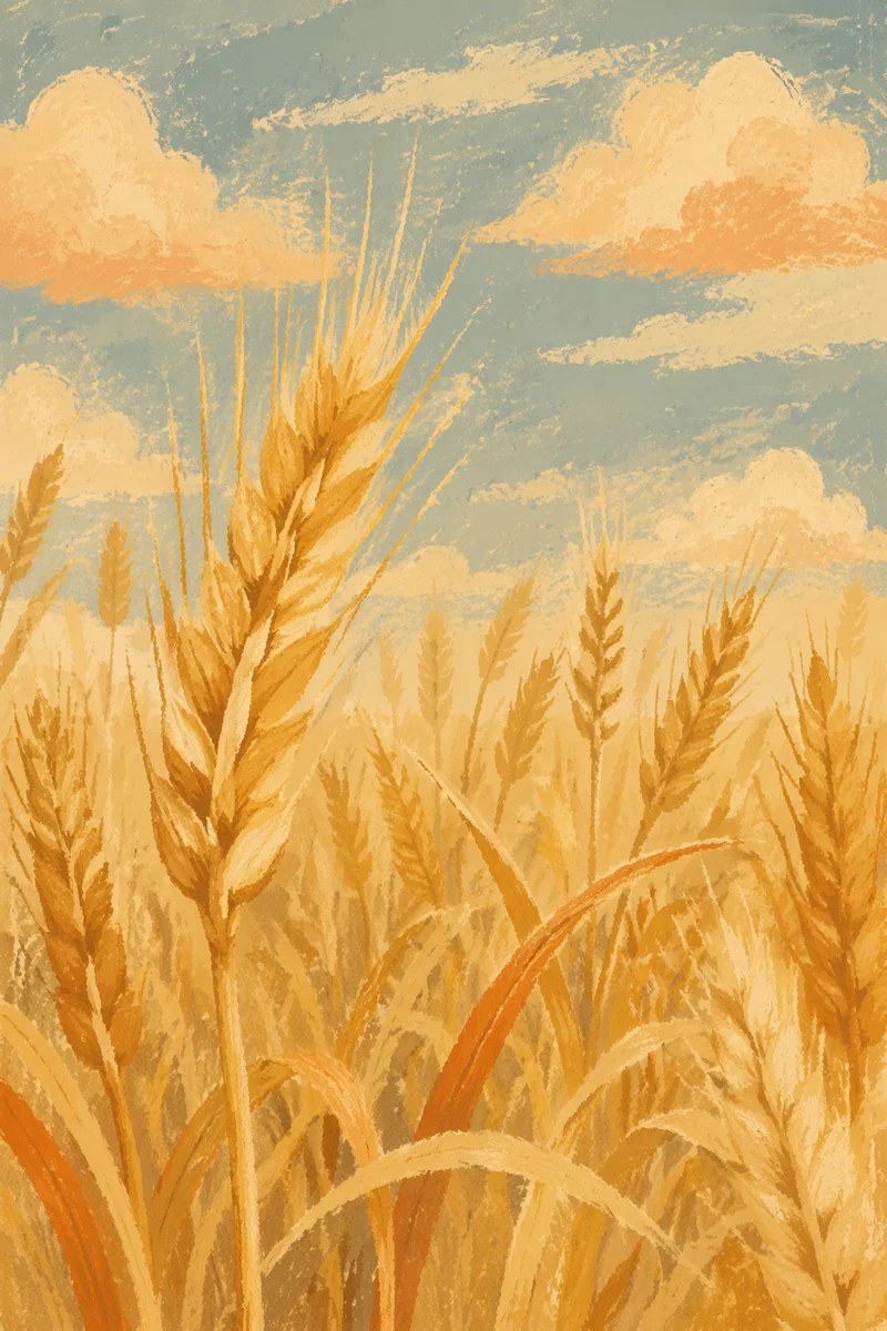 Golden Wheat Harvest Close-Up