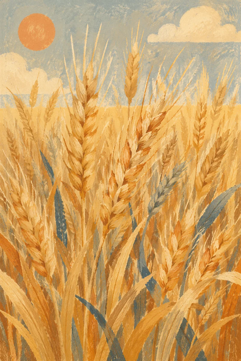 Golden Wheat Field at Harvest Light