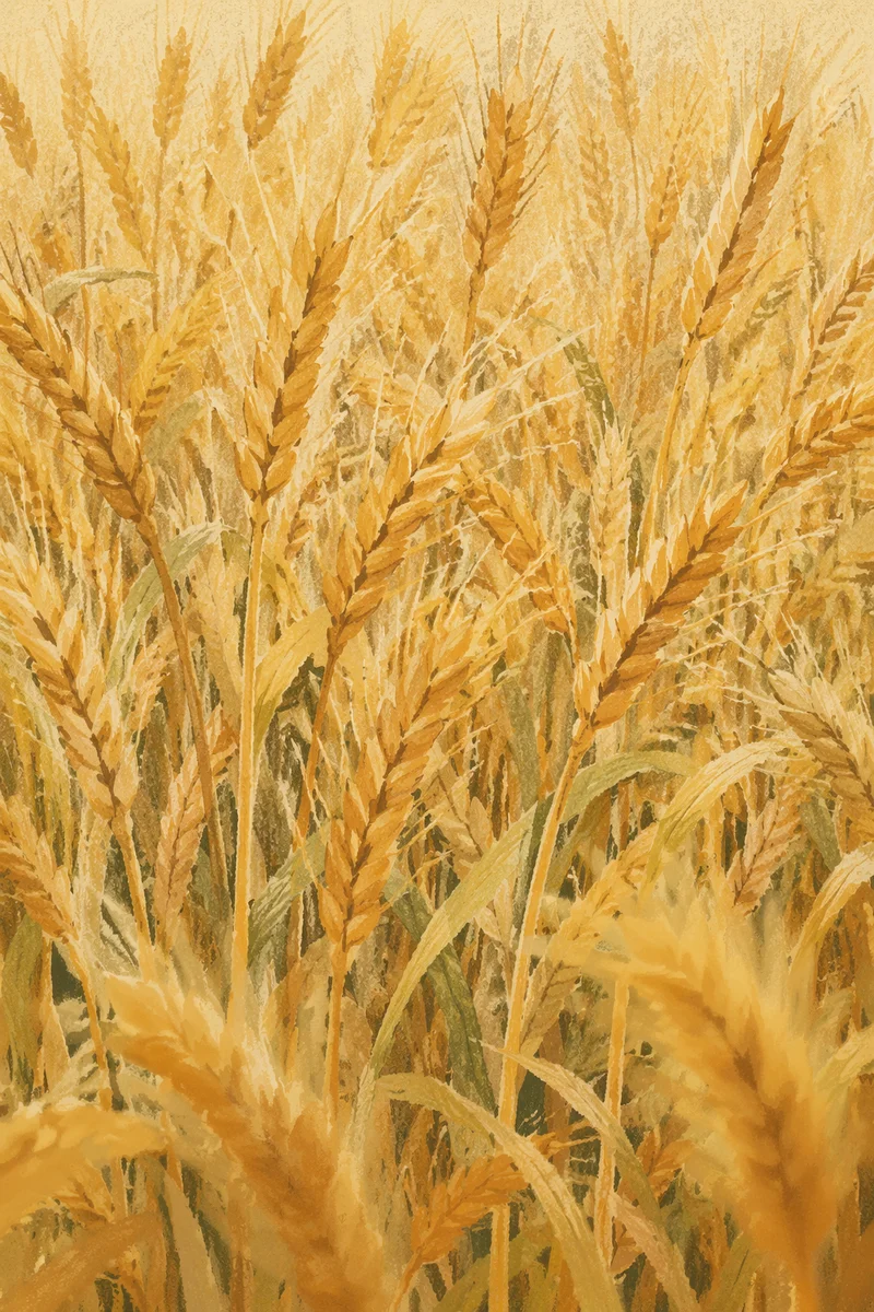 Golden Wheat Harvest Field Close-Up