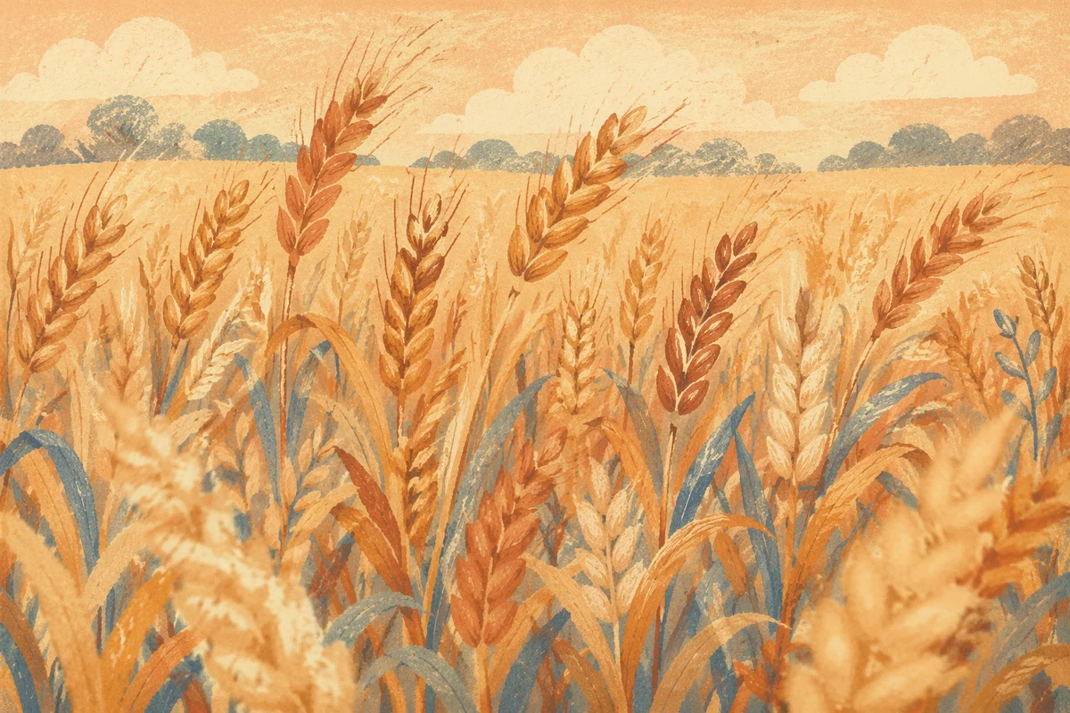 Golden Wheat Harvest in Warm Summer Light