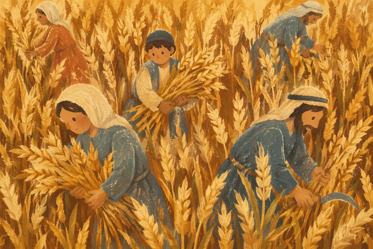 Golden Wheat Field Harvest Background