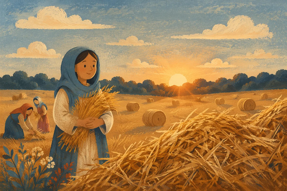 Golden Harvest Wheat Field at Sunset